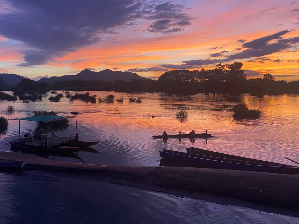 Sunset boat tour on the Mekong