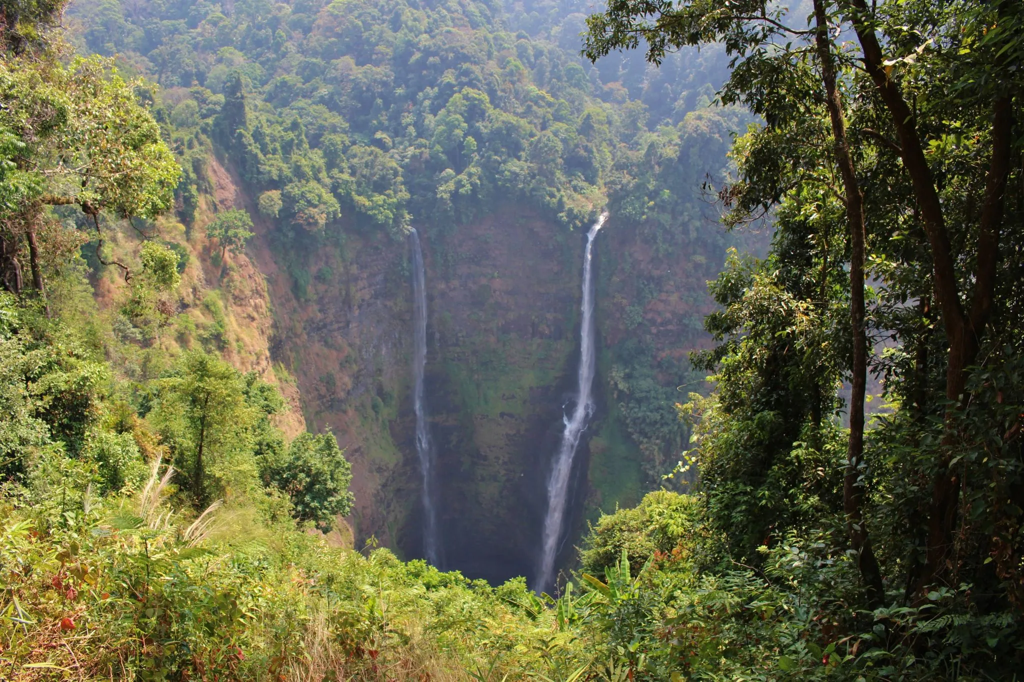 Tad Fane and Tad Yuang waterfalls, Bolaven Plateau